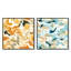 Conleigh - Ensemble de 2 collages abstraits carrés-101858231-101858228