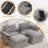 Enn 124 "W Modular Sectional, Wireless Charge, Blue Tooth Speaker, Double-layer Cushion-1705677413