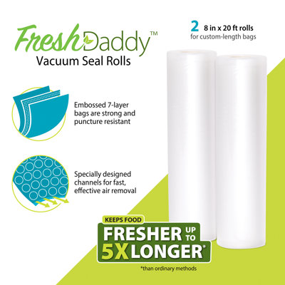 Freshdaddy 8" X 20' Vacuum Seal Rolls