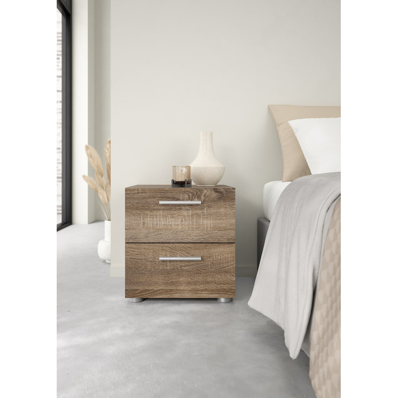 Gianna 15.75"W 2-Drawer Nightstand, Truffle