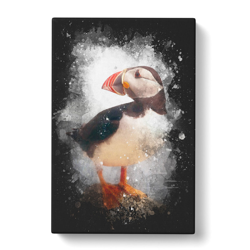An Atlantic Puffin - Wrapped Canvas Print, 60cm H x 40cm W x 3cm D