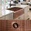Luxury Heavy 12-Gauge Copper Farmhouse Sink, Includes Accessories, Flat Front