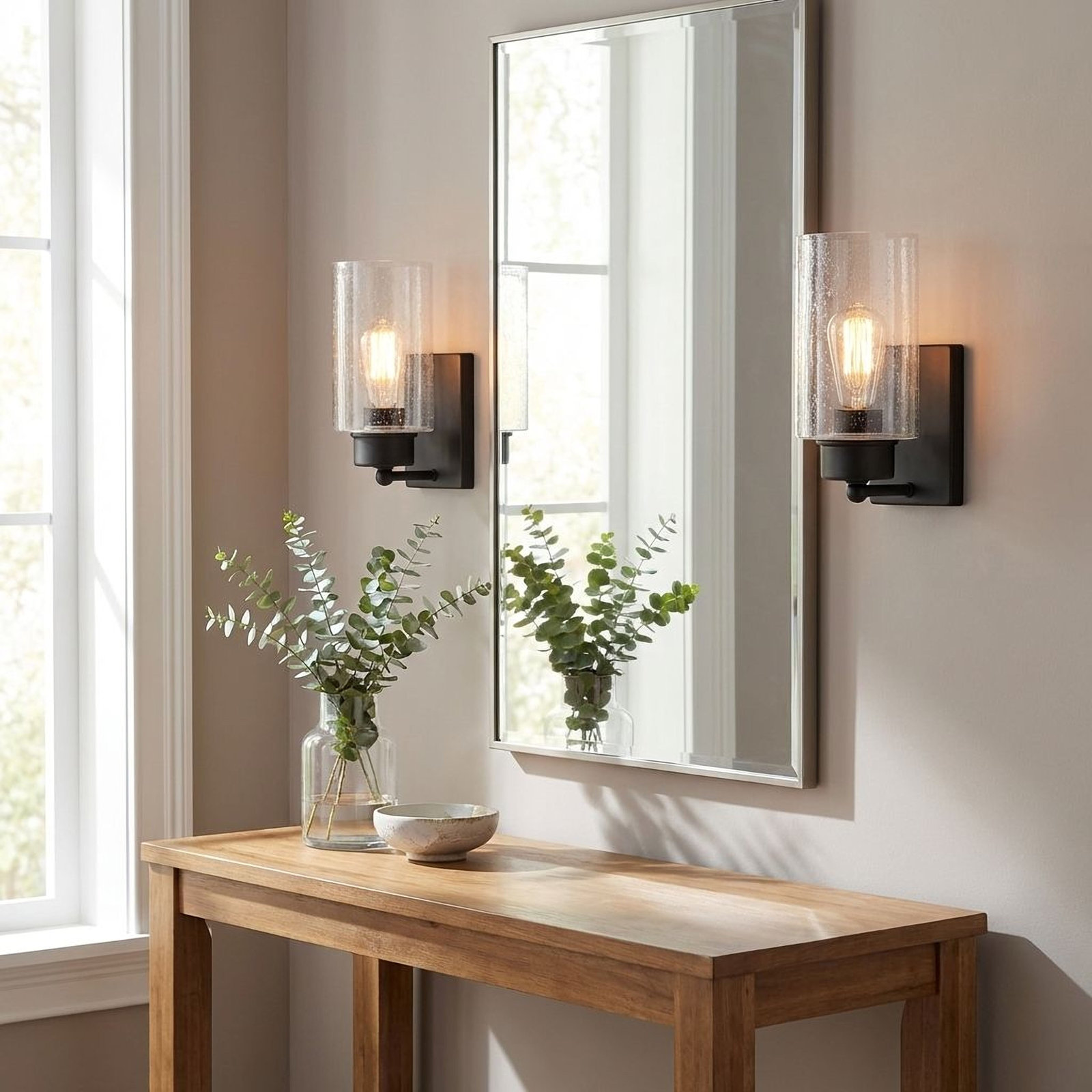 Colada Single Light Dimmable Armed Sconce, Matte Black