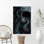 Modern Horror Art: Octopus Skull Printed Canvas - Elegant Home Decor, 1P GoldFramedCanves