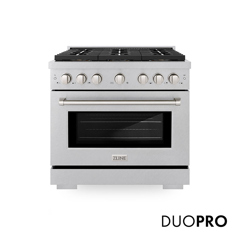 ZLINE 30 in. 4.2 cu. ft. Paramount Dual Fuel Range W/ 4 Burner DuoPro Cooktop and Electric Convection Oven in Satin Stainless Steel