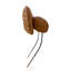 Causeuse en cuir brun clair avec 5 coussins Tussio