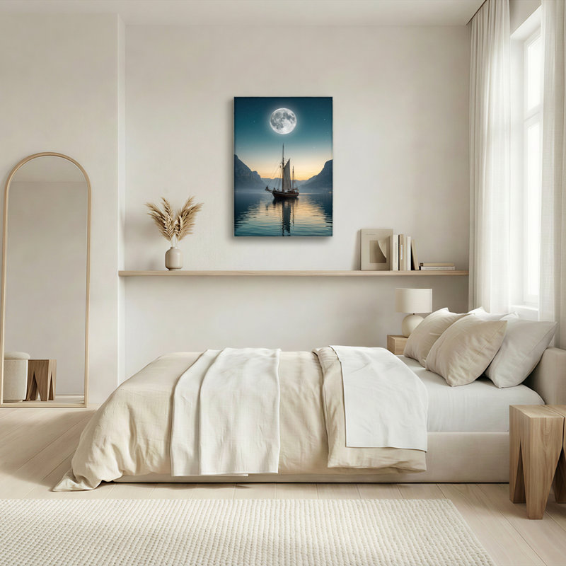 Ensemble de 1 tableau sur toile « Voile au clair de lune », 48"H x 32"W, Wrapped Canvas