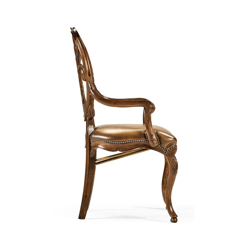 Windsor Upholstered Arm Chair, Medium Antique Chestnut, Medium Walnut