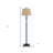 61" Bronze Two Light Traditional Shaped Floor Lamp With Brown Square Shade