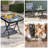 Square Glass Outdoor Folding Side Table-1872010577