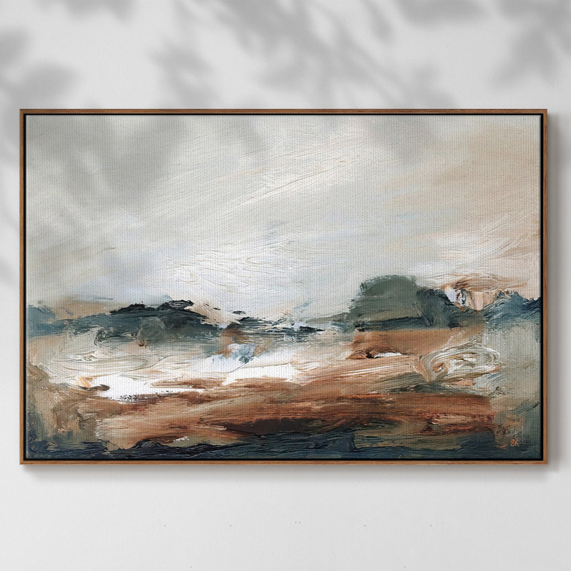«Lingering Light III», reproduction sur toile encadrée, H 25 po x l 37 po x P 2 po, Cadre noyer