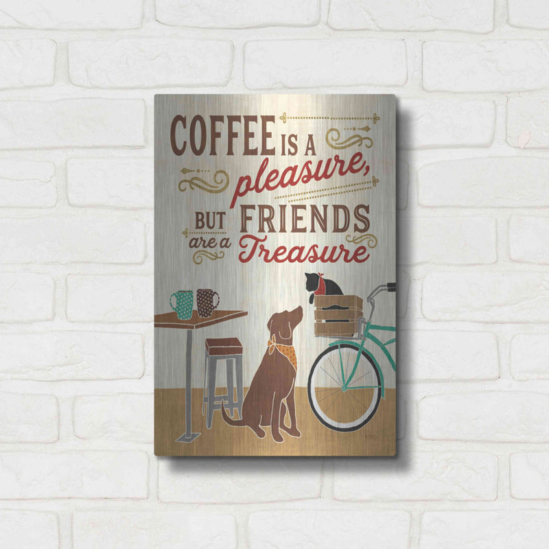 «Coffee And Friends II» par Véronique Charron, H 16 po x l 12 po