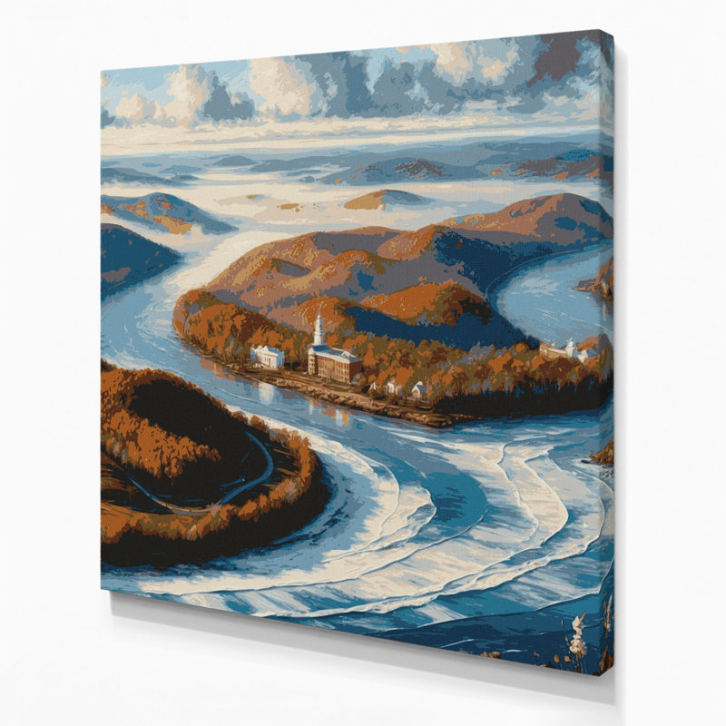 Art mural sur toile gris «USA State Virginia», H 16 po x l 16 po