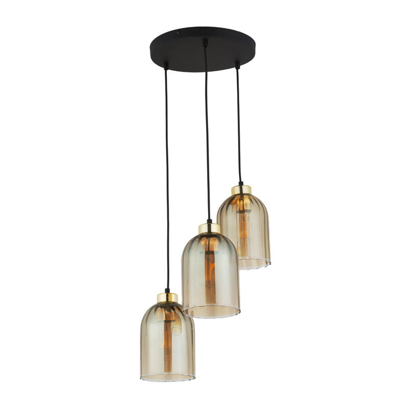 Avevia 3 - Light Stainless Steel Cluster Pendant, Brown