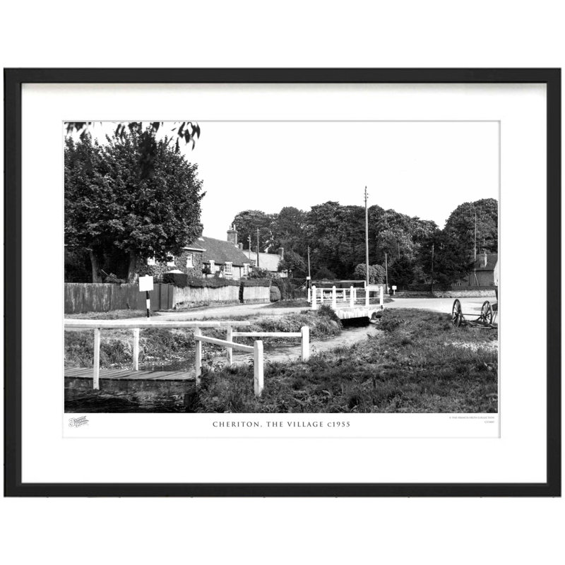 Cheriton, The Village C1955 by Francis Frith - Single Picture Frame Print, 40cm H x 50cm W x 2.3cm D