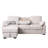 Ken 91In Sleeper Sectional Sofa With Storage Chaise And USB, Beige Chenille