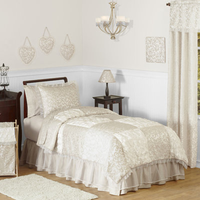 Ensemble d'édredon pour lit simple 4 pièces Victoria