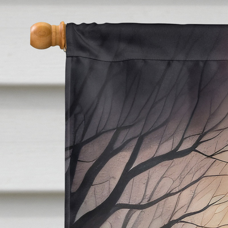 Drapeau de maison d'Halloween en polyester à double face H 40 po x l 28 po