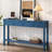 High-Quality Entryway Console Table with 4  Spacious Drawersm,1 Practical Bottom ShelfLong Legs, for Hallway, Foyer
