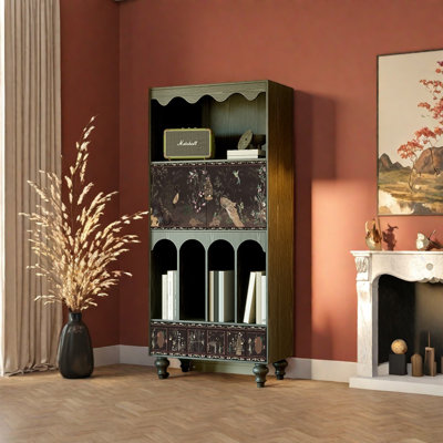 Bibliothèque française de style rétro classique