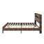 Structure de lit plateforme en bois avec tête de lit à DEL avec rangement et 2 USB, grand rangement sous le lit-187981106