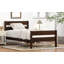 Lit simple avec tête et pied de lit, brun clair-846695520
