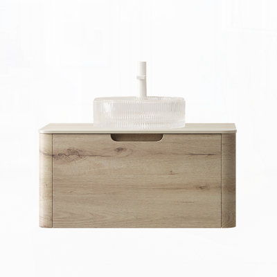 Meuble-lavabo flottant avec tiroir 30 po avec lavabo et tiroir