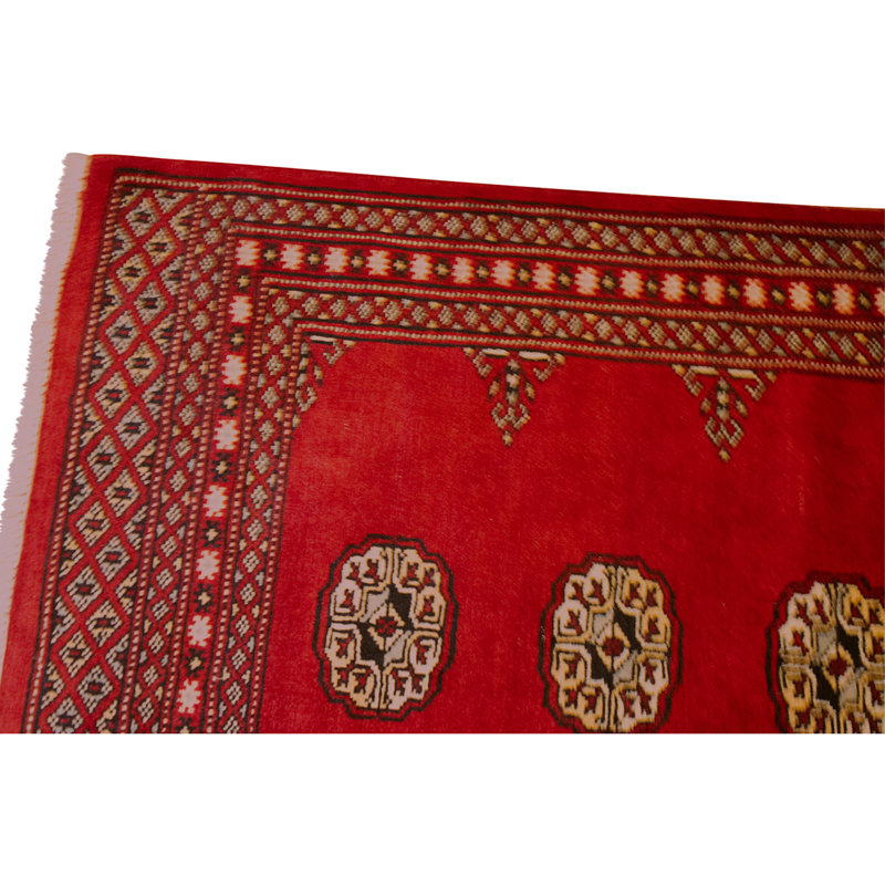 High-Quality Hand-Knotted Red Area Rug