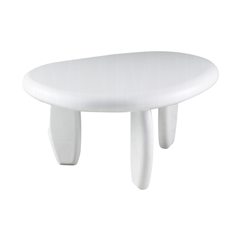 30.4" W END TABLE, WHITE HIGH GLOSS