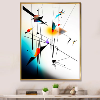 Blue Monday Jazz Retro Geometrics I - Modern Geometric Canvas Wall Art