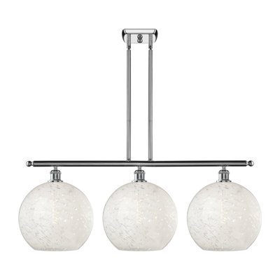 Luminaire suspendu pour îlot suspendu 3 lumières Ballston White Mouchette