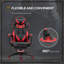 Inbox Zero Adjustable Ergonomic Faux Leather Swiveling PC & Racing Game Chair-1340870767