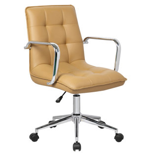 Chaise de bureau en similicuir avec base en métal Gabriel