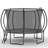 YC 12FT Trampoline Pumpkin- Ladder-Black Red