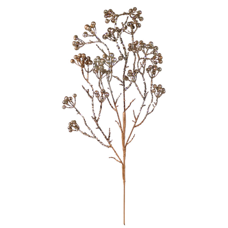 Vaporisateur de baies scintillantes de 24 po - choix floral artificiel doré pour artisanat et décoration (paquet de 3, 6 ou 12)