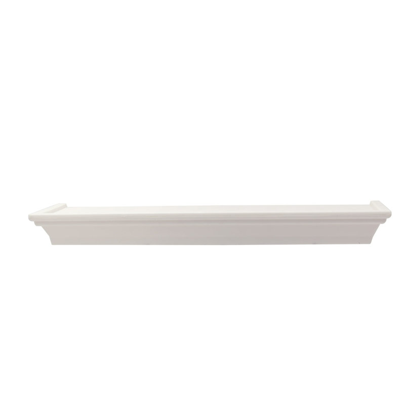 Rectangle Decorative Wall Shelf, White,