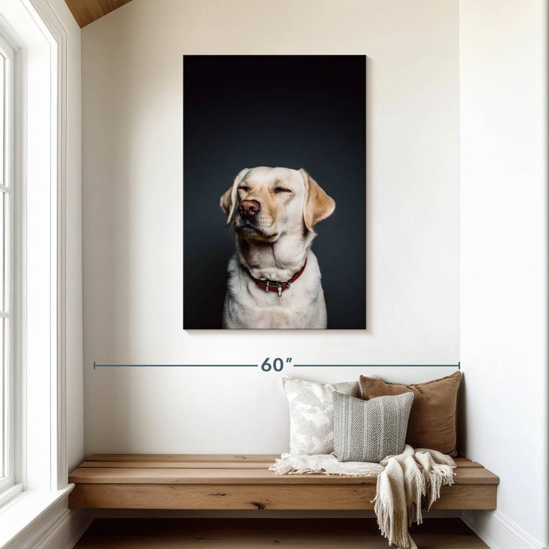 Brampt Squinting Labrador, 45" H x 30" W