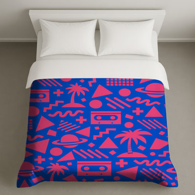 Retro Geometric Pink Blue Duvet Covers