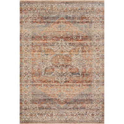 Varena Oriental Orange/Brown Area Rug