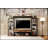 Industrial Style TV Console Bridge Pipe Inspired Frame Metal And Wood Structure Antique