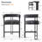 24" Upholstered Tweed Solid Back Counter Stool-1987020186