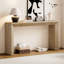 Console de style campagne moderne 60 po avec 2 tiroirs dissimulés, table d'entrée de style cascade avec pieds épaissis et grain de bois rustique pour le salon, l'entrée et le couloir (naturel)-250531841