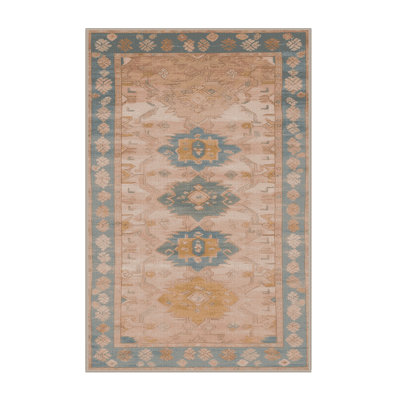 Tapis beige lavable à la machine Afyon