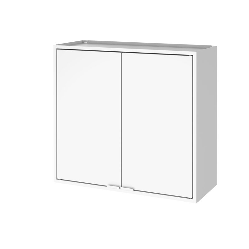Armoire murale polyvalente - Armoire de rangement en acier prête à assembler avec deux portes, tablette réglable, espace de rangement pour garage, buanderie et garde-manger