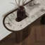 Console ovale moderne avec plateau en faux marbre-8548538