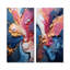 Trippy rose bleu abstrait liquide encre I - ensemble de 2 art mural abstrait encre liquide-1581122425-1581122430