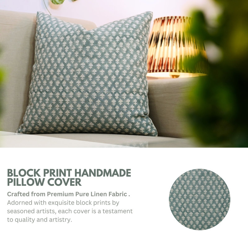Housse de coussin en coton Floral, H 20 po x l 12 po