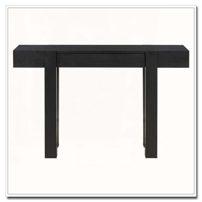 Console Table With Hidden Drawer, Side Power Outlet,Wood Entryway Table For Entryways