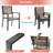 Vladko 6 person Outdoor Restaurant Dining Set Rectangular 59.1'' L Table-122339046