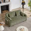 Canapé-lit réglable 66 po 3 en 1 avec lit escamotable, 4 coussins, poches latérales, velours côtelé doux, idéal pour le salon et les petits espaces-312144286